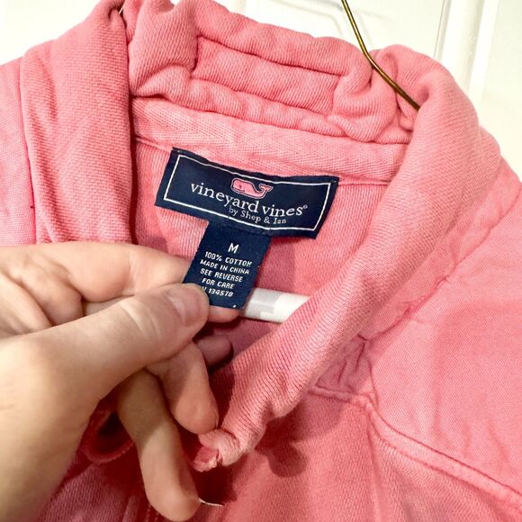 Vineyard Vines Pink High Neck Pullover Cotton Sweater Size Medium - Picture 2 of 3